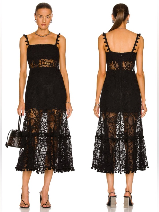 Alexis Dresses & Skirts - Alexis Lucila Lace Midi Dress Black